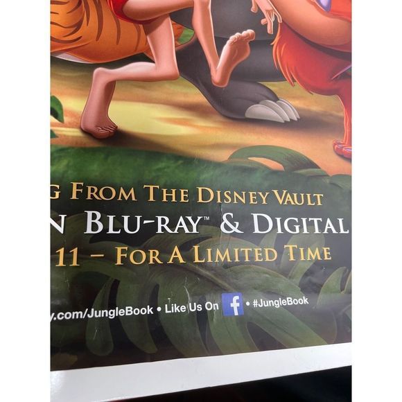 Disney Classics The Jungle Book Original Movie Poster 40" X 27" - Picture 10 of 10